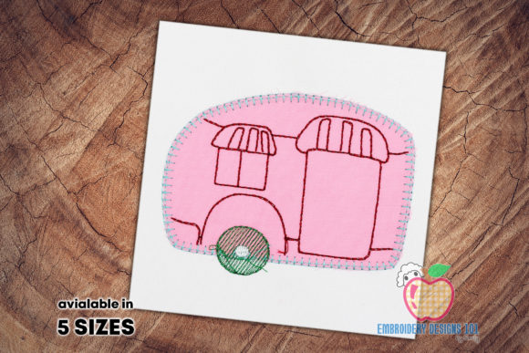 A Birdhouse Camper: An Embroidered Charm for Personalized Gifts