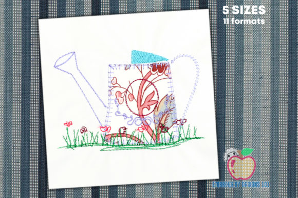 A Gardener's Gift: Testing the Watering Can Embroidery Design