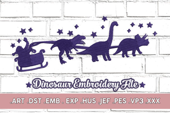 A Review of the Christmas Dinosaur Embroidery Design for Personalized Gifts