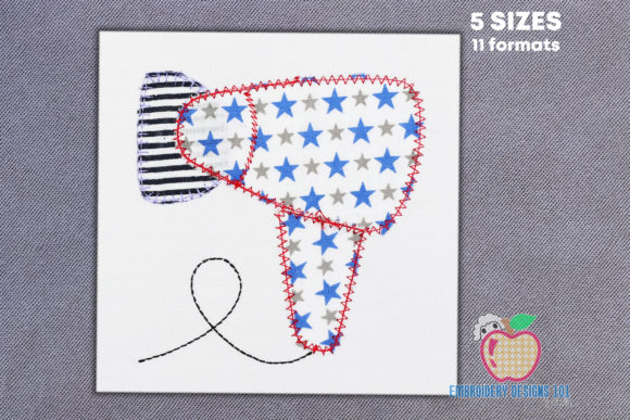 A Review of the Red & Blue Hair Dryer Applique Embroidery Design