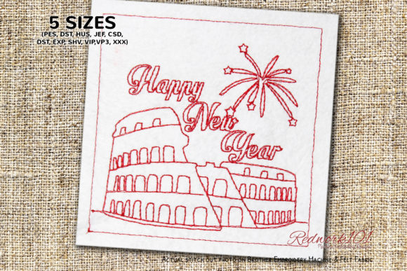 An Embroidery Designer's Review of the New Year Firework Colosseum Design