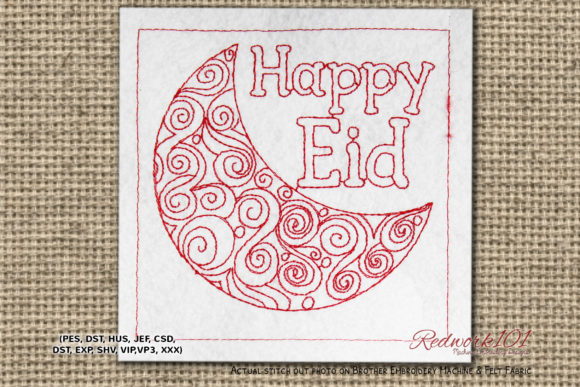 Crescent Moon Embroidery: An Abstract Gift for Meaningful Moments