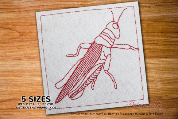 Orthoptera Redwork: A Professional Design Review for Merchandise