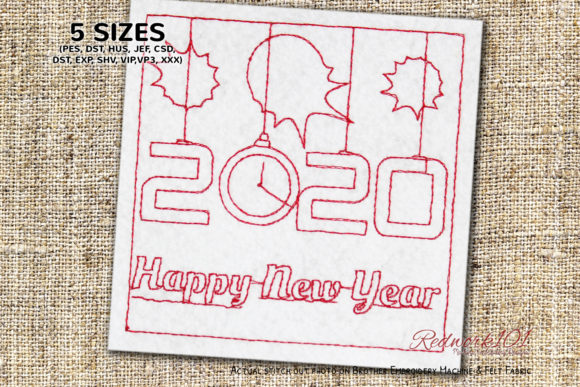Reviewing New Year Clock Redwork for Boutique Apparel