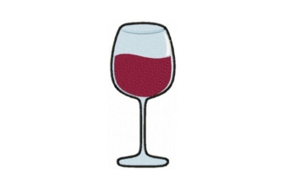 Reviewing the Red Wine Glass Embroidery Design for Boutique Apparel