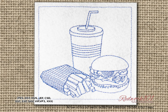 Why Burger with Fries Redwork Is a Personalized Gift Favorite